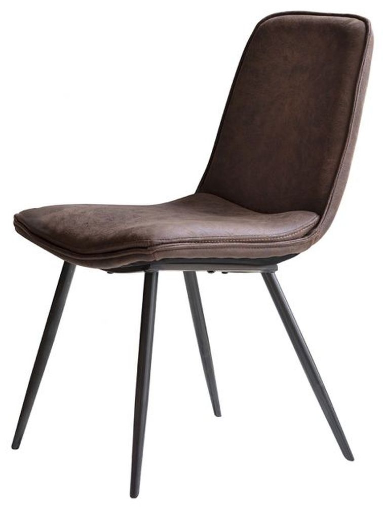 Oregon Brown Leather Dining Chair (Sold in Pairs)