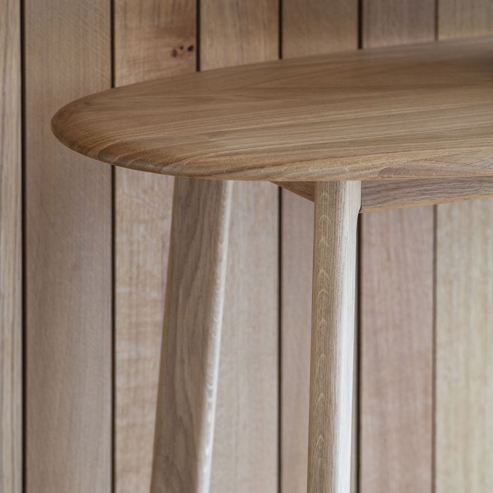 Product photograph of Madrid Oak Console Table from Choice Furniture Superstore.