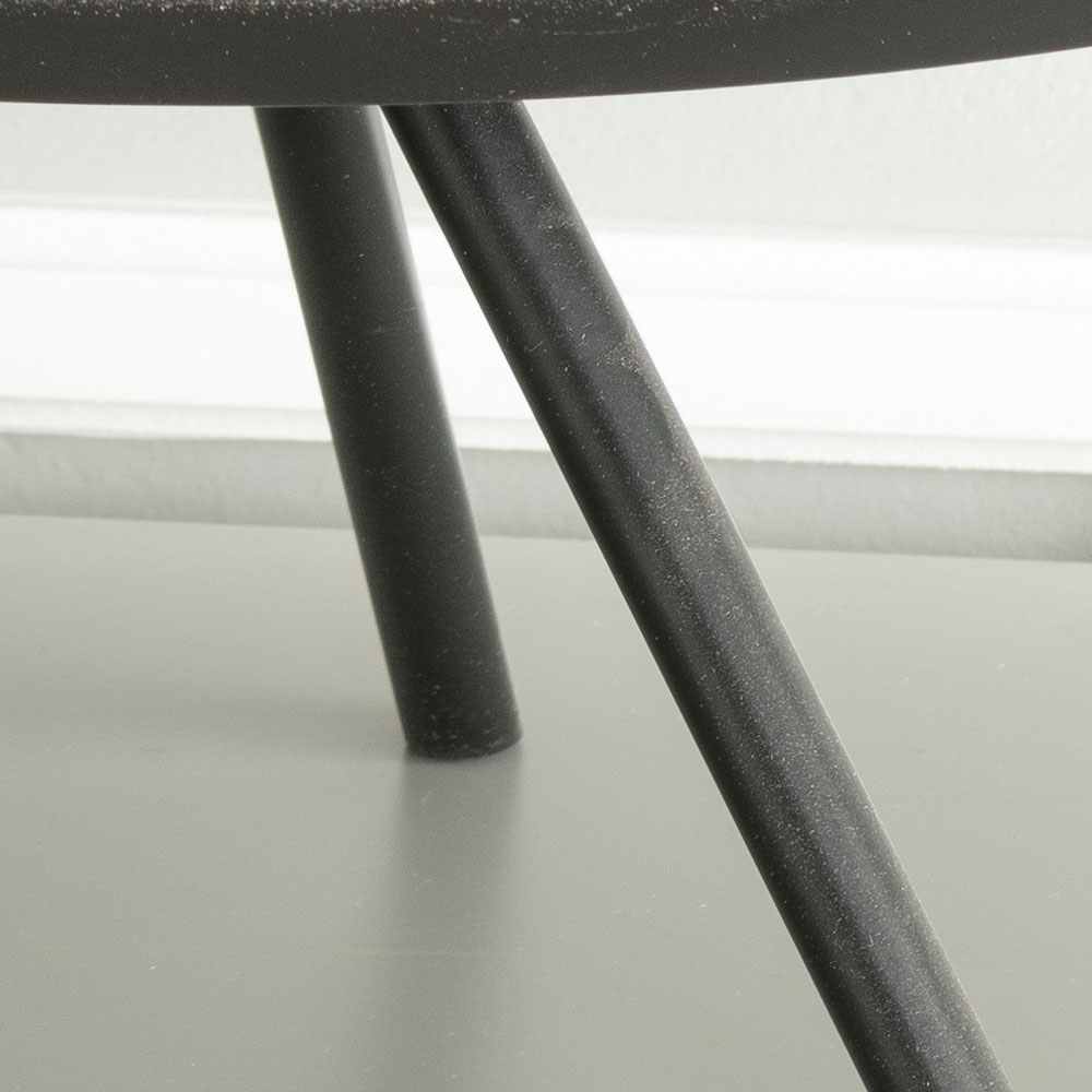 Product photograph of Clearance - Elena Grey Enamel Tripod Cake Table Stand With Handle from Choice Furniture Superstore.