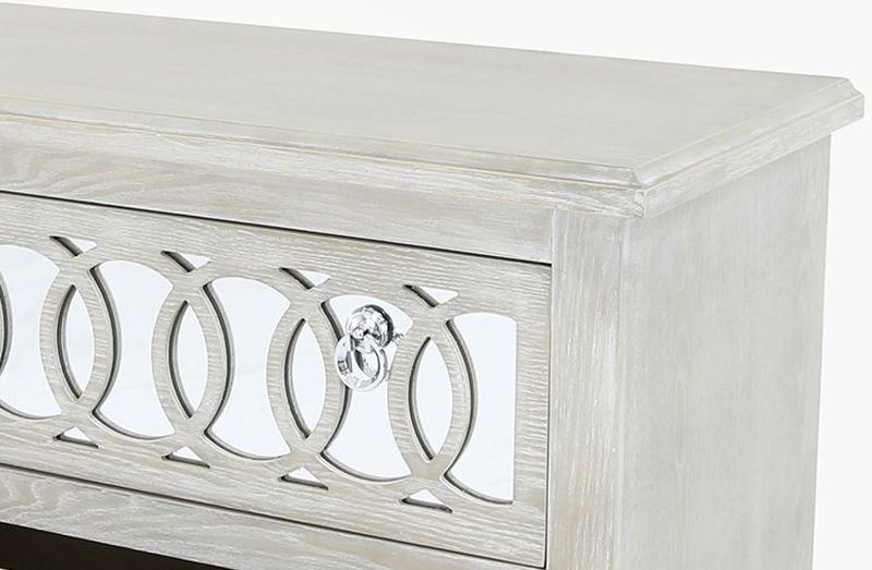 Product photograph of Bayview Natural Mirrored 3 Drawer Chest from Choice Furniture Superstore.