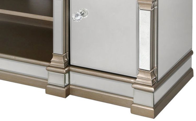 Product photograph of Apollo Champagne Gold Mirrored Tv Unit from Choice Furniture Superstore.