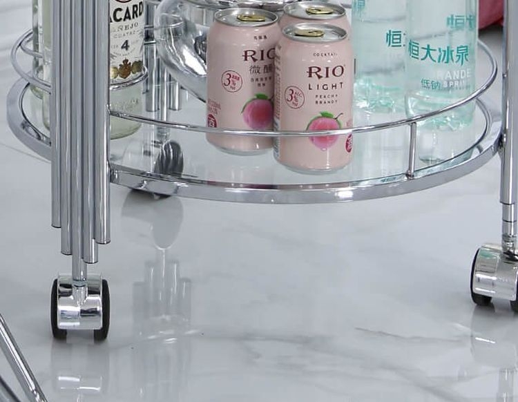 Product photograph of Cohen Glass And Chrome Drinks Trolley from Choice Furniture Superstore.