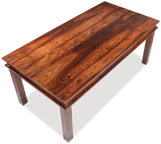 Product photograph of Indian Sheesham Solid Wood Chunky Large Dining Table Rectangular Top from Choice Furniture Superstore.