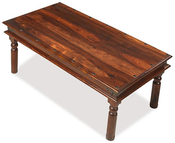 Product photograph of Indian Sheesham Solid Wood Thacket Large Coffee Table from Choice Furniture Superstore.