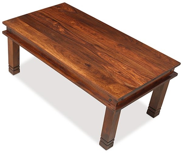 Product photograph of Indian Sheesham Solid Wood Chunky Large Coffee Table from Choice Furniture Superstore.