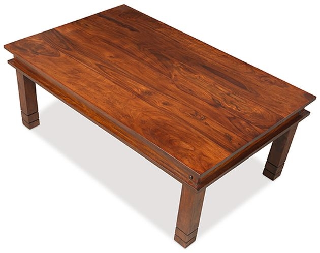 Product photograph of Indian Sheesham Solid Wood Chunky Extra Large Coffee Table 118cm W from Choice Furniture Superstore.