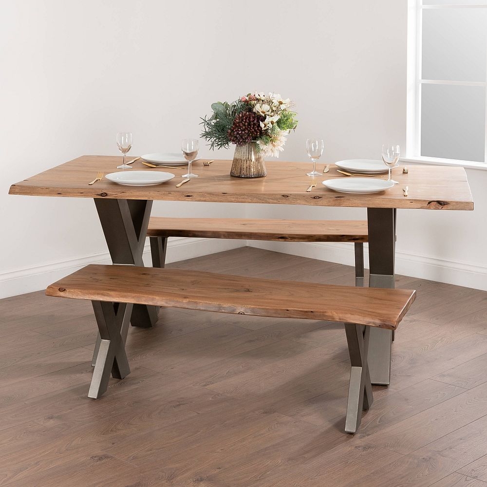 Product photograph of The Wayne Edge Collection Industrial Dining Table - 6 Seater from Choice Furniture Superstore.