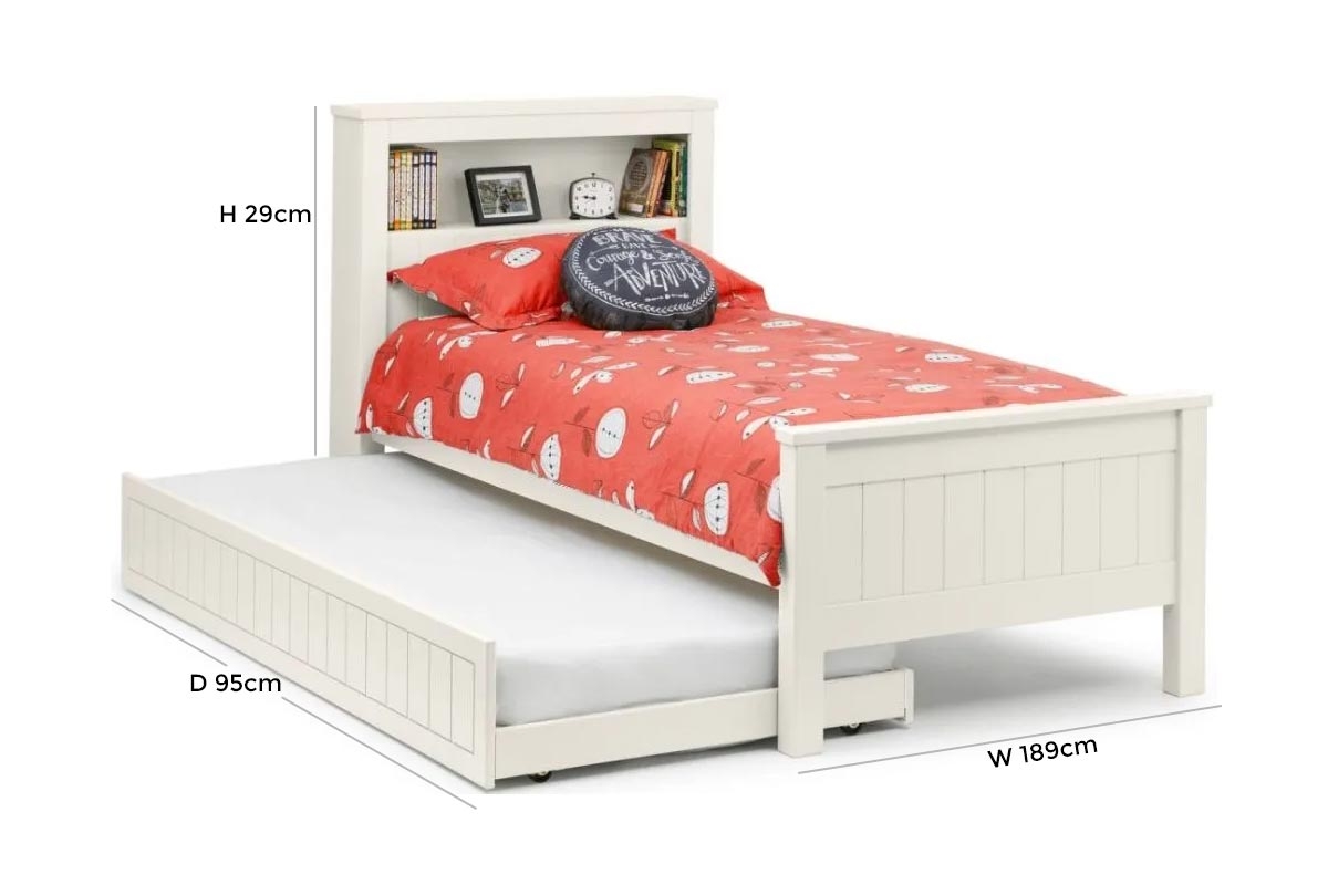 Product photograph of Maine Surf White Lacquer Pine Underbed Trundle from Choice Furniture Superstore.