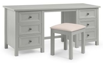 Product photograph of Maine Dove Grey Pine Dressing Stool from Choice Furniture Superstore.