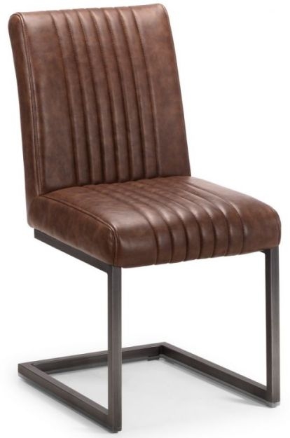 Product photograph of Brooklyn Leather Dining Chair Sold In Pairs from Choice Furniture Superstore.