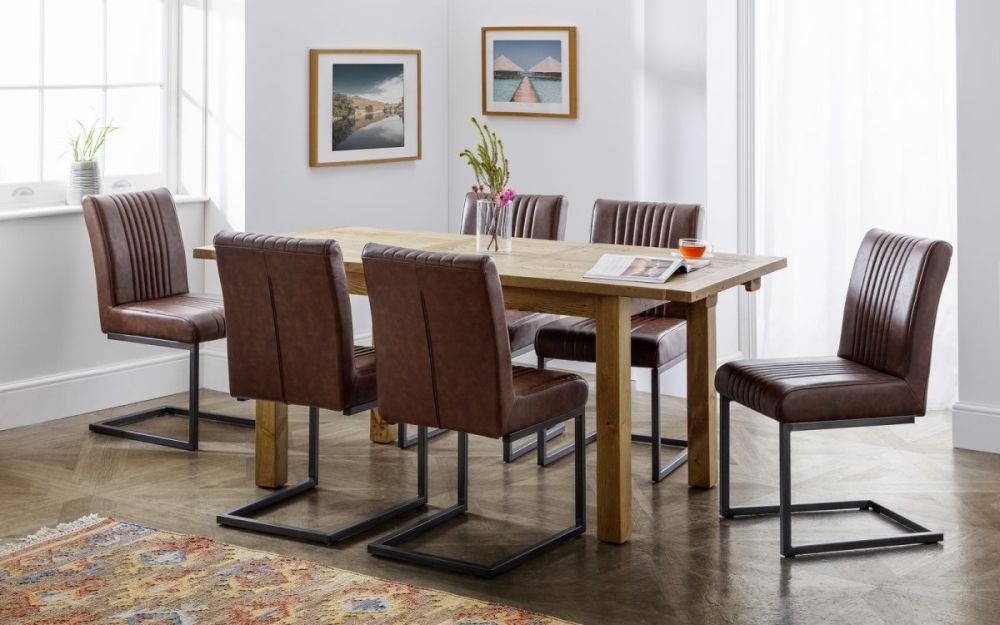 Product photograph of Brooklyn Brown Dining Chair Sold In Pairs from Choice Furniture Superstore.