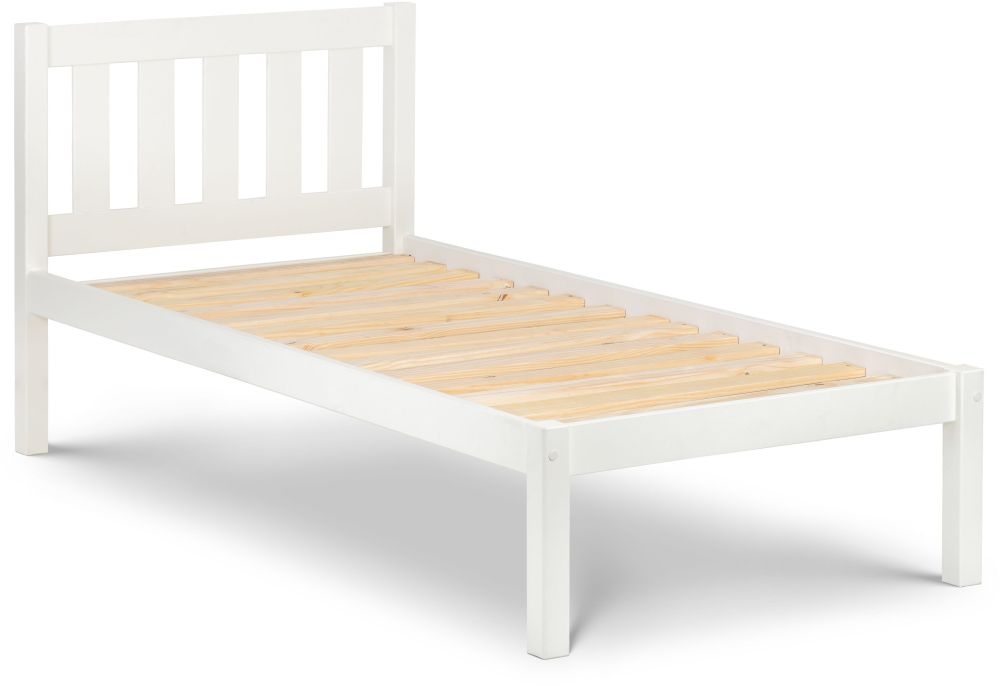 Product photograph of Luna Single Pine Bed - Comes In White Or Dove Grey Options from Choice Furniture Superstore.