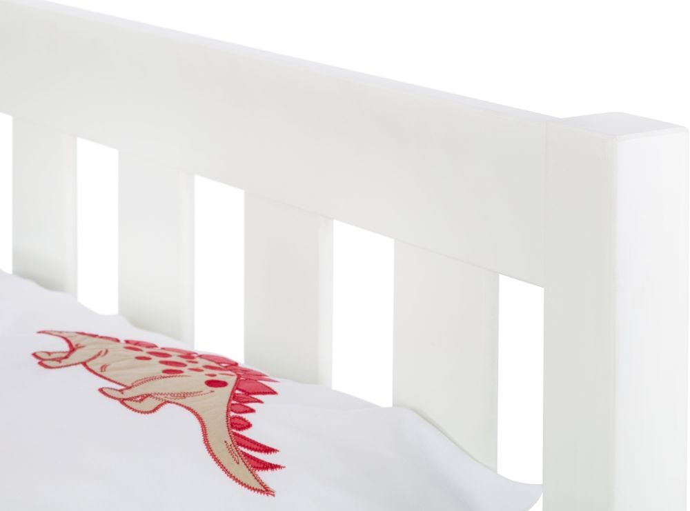 Product photograph of Luna Single Pine Bed - Comes In White Or Dove Grey Options from Choice Furniture Superstore.