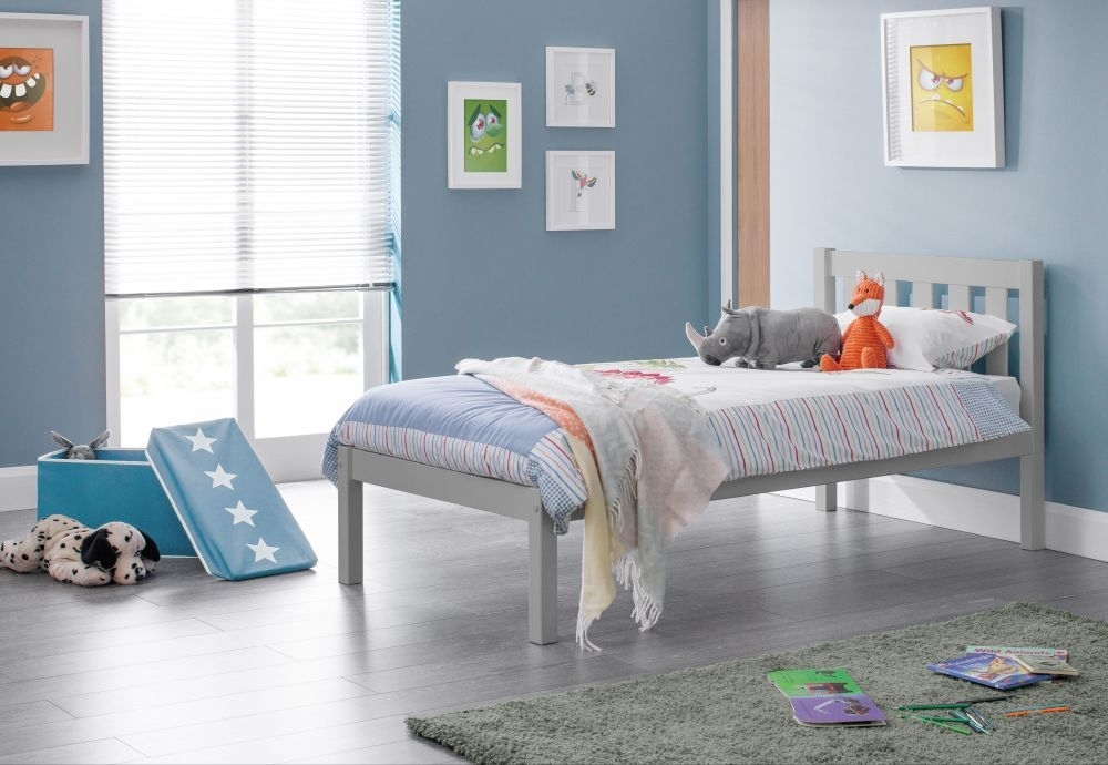 Julian Bowen Luna Dove Grey Bed CFS Furniture UK