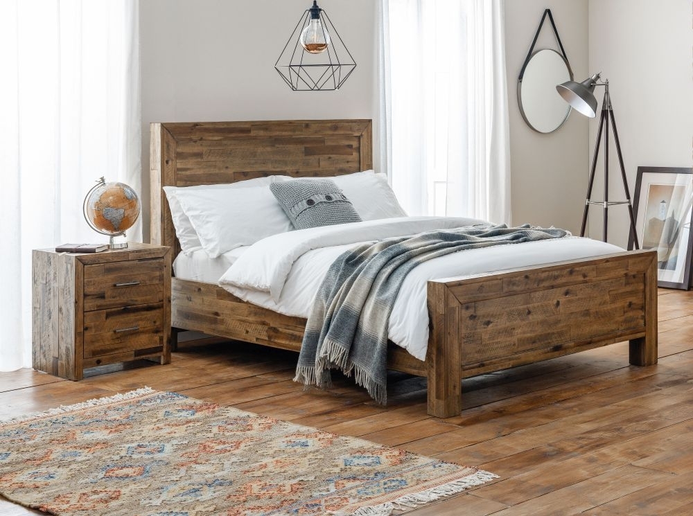 Julian Bowen Hoxton Rustic Oak Bed CFS Furniture UK