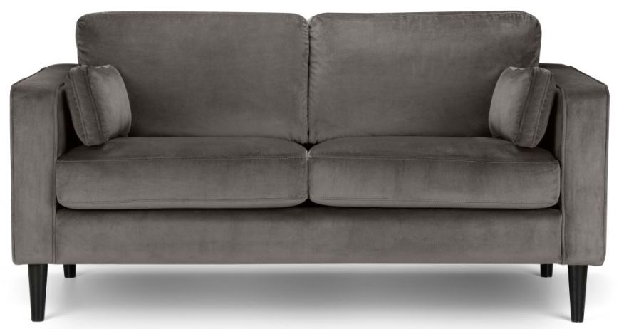 Product photograph of Hayward Grey Velvet Fabric 2 Seater Sofa from Choice Furniture Superstore.