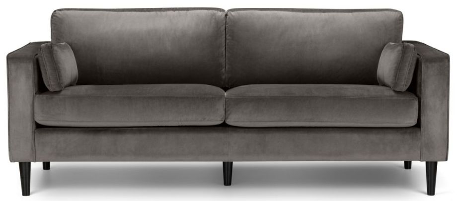 Product photograph of Hayward Grey Velvet 3 Seater Fabric Sofa from Choice Furniture Superstore.