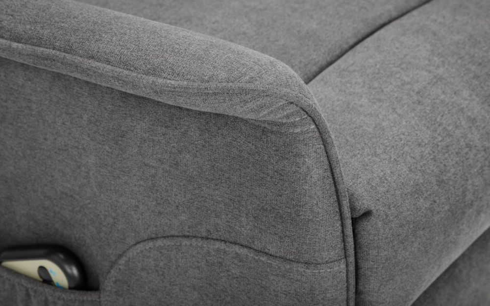 Product photograph of Helena Grey Fabric Recliner Armchair from Choice Furniture Superstore.