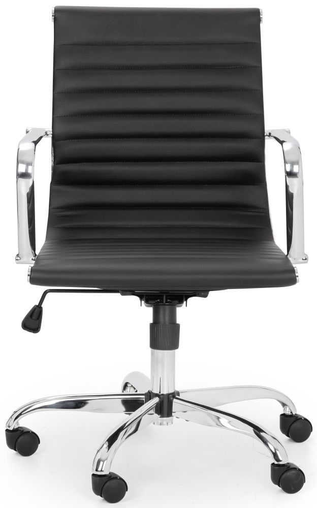 Product photograph of Gio Black Faux Leather Office Chair from Choice Furniture Superstore.