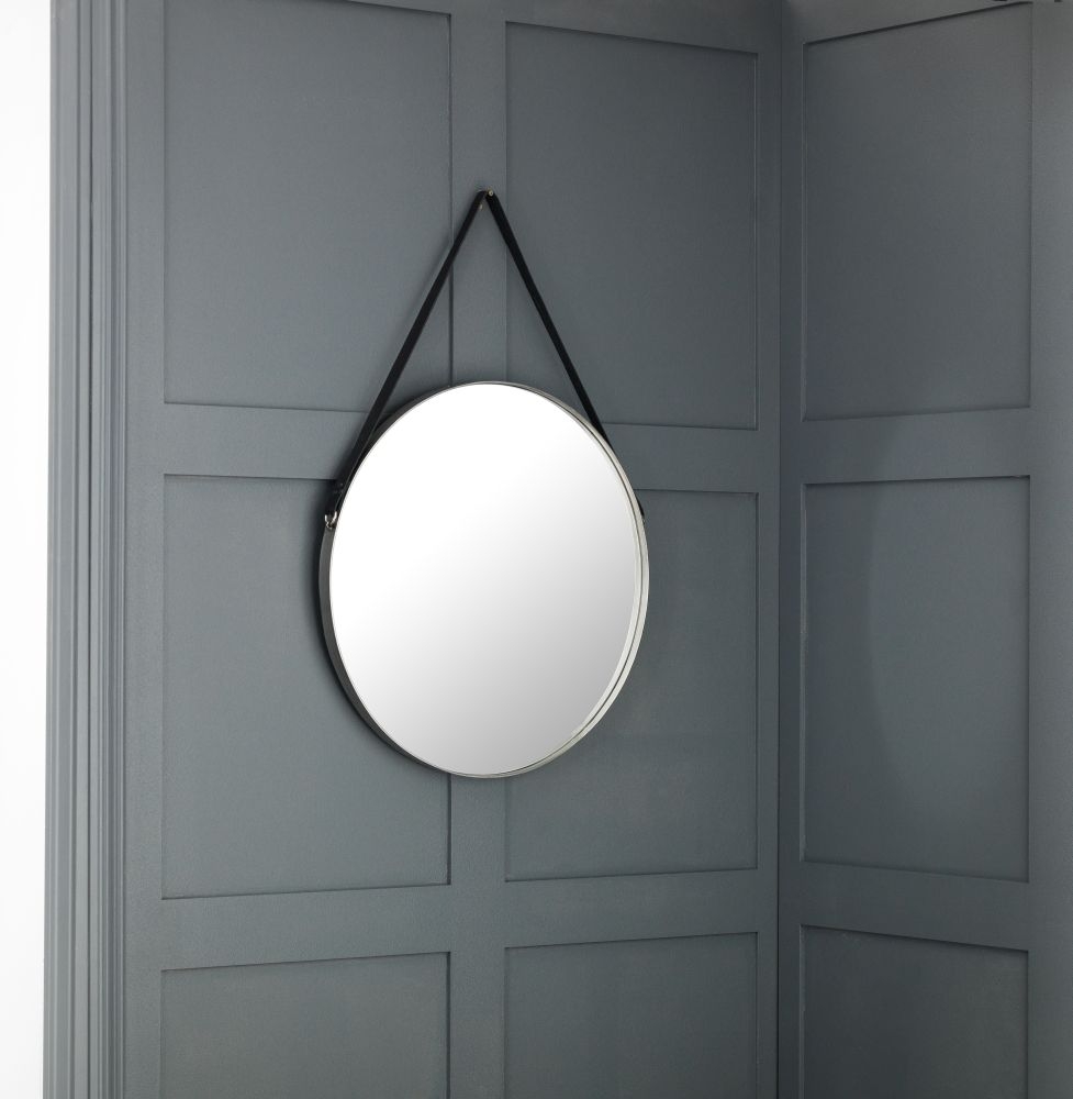Product photograph of Opera Round Pewter Mirror - 60cm X 60cm from Choice Furniture Superstore.