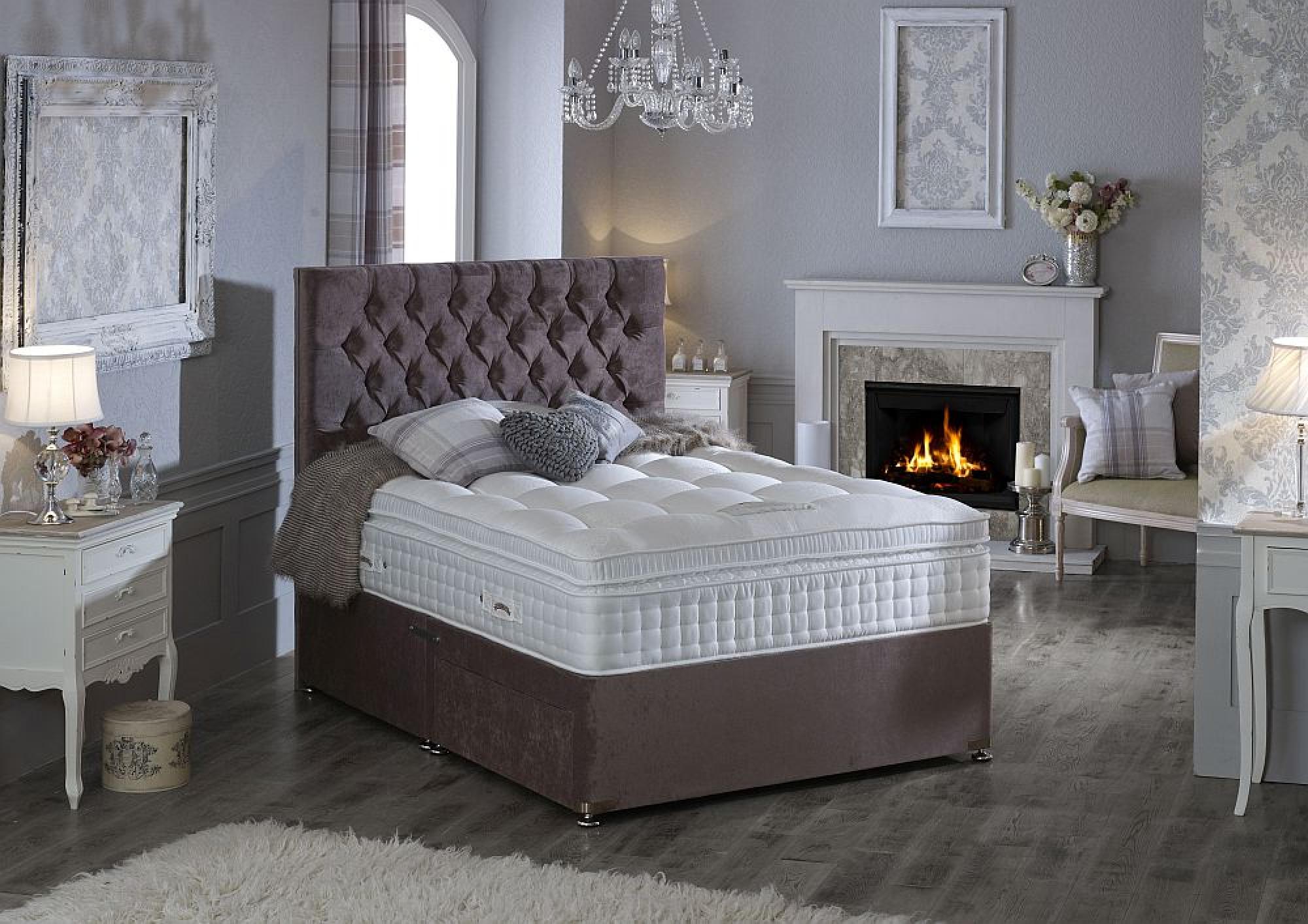 Product photograph of Dura Beds Natural 3500 Gold Platform Top Divan Bed from Choice Furniture Superstore.