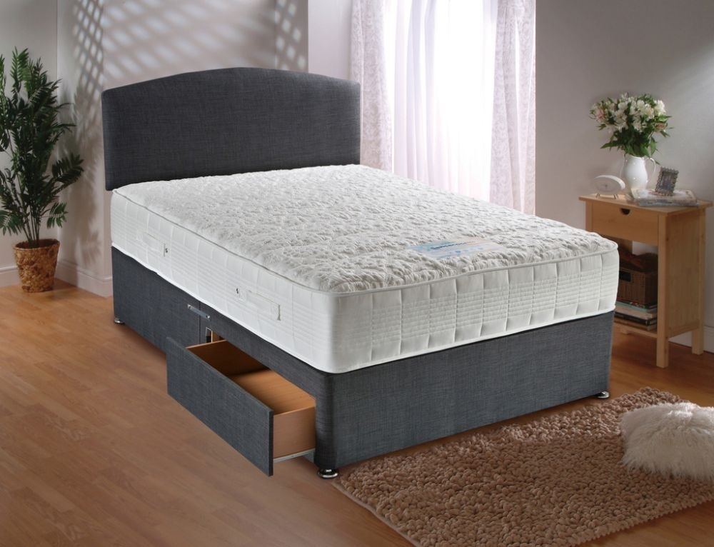 Product photograph of Dura Beds Sensacool 1500 Pocket Spring Deluxe Platform Top Divan Bed from Choice Furniture Superstore.