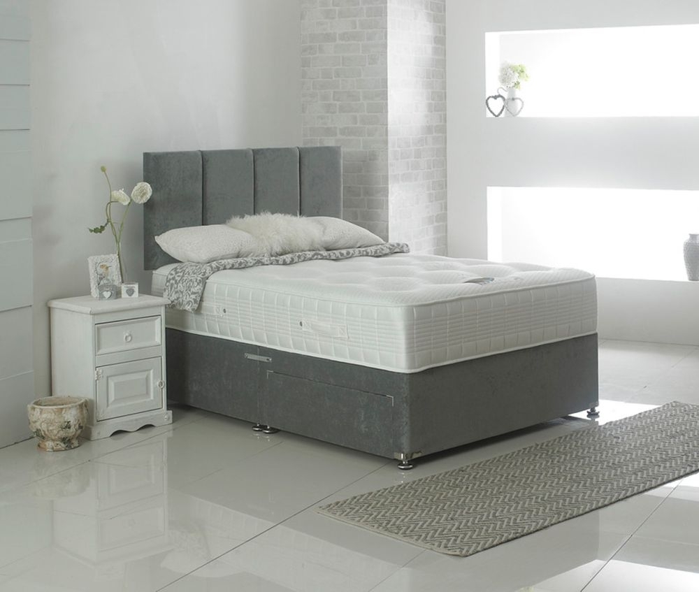 Product photograph of Dura Beds Tencel Pocket 1000 Pocket Spring Deluxe Platform Top Divan Bed from Choice Furniture Superstore.