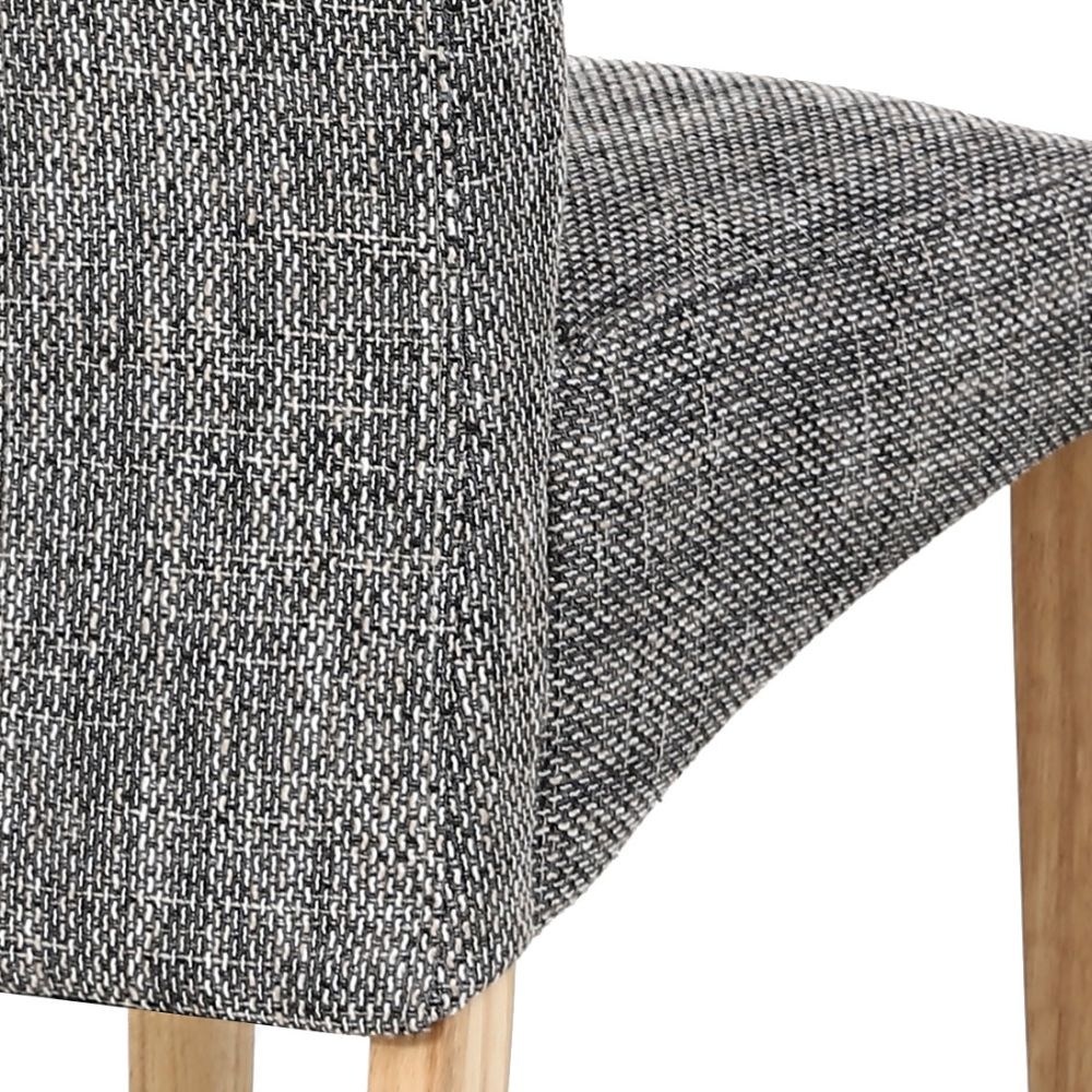 Product photograph of Karta Tweed Grey Scroll Back Dining Chair Sold In Pairs from Choice Furniture Superstore.