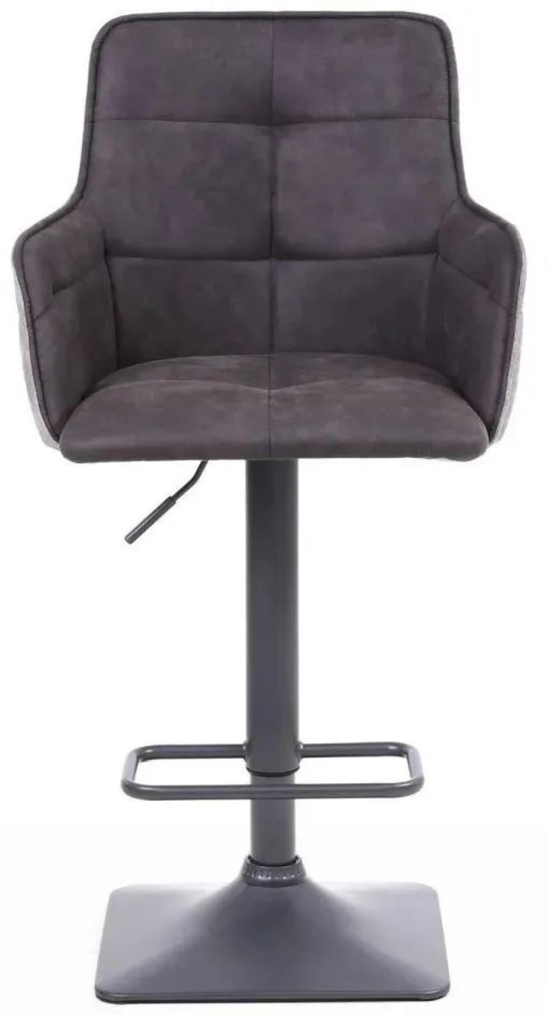 Product photograph of Set Of 2 Orion Suede Dark Grey Effect Bar Stool from Choice Furniture Superstore.