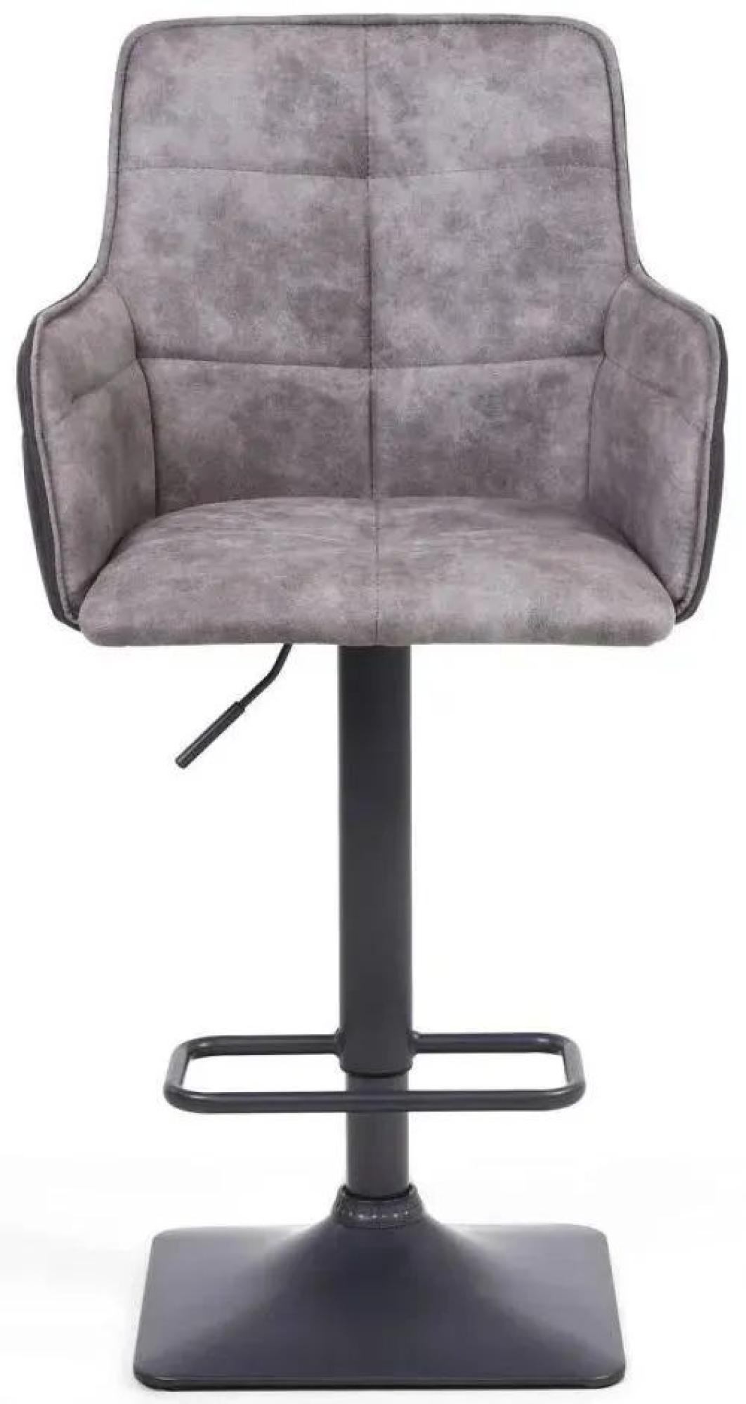 Product photograph of Set Of 2 Orion Suede Light Grey Effect Bar Stool from Choice Furniture Superstore.