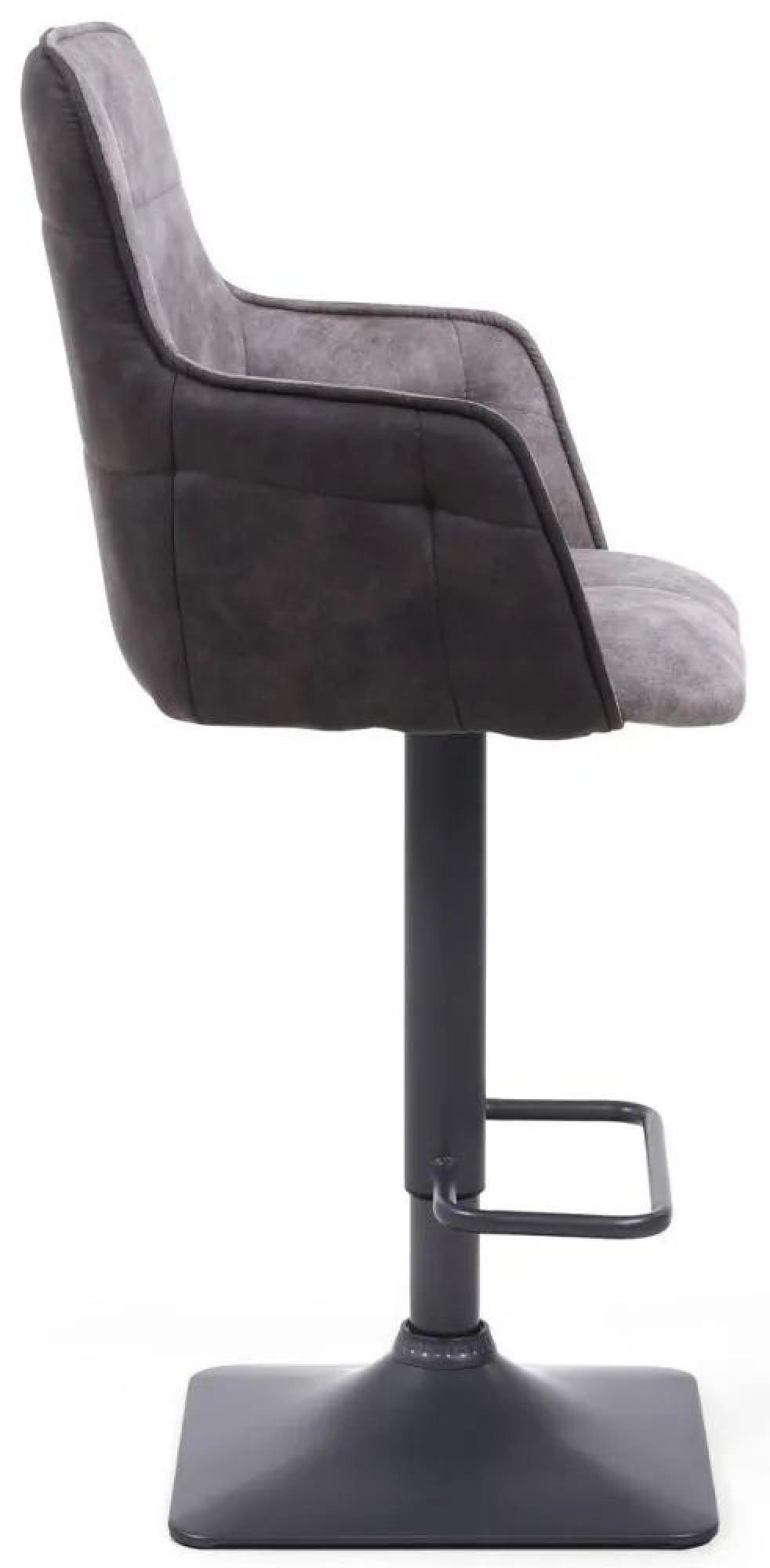 Product photograph of Set Of 2 Orion Suede Light Grey Effect Bar Stool from Choice Furniture Superstore.