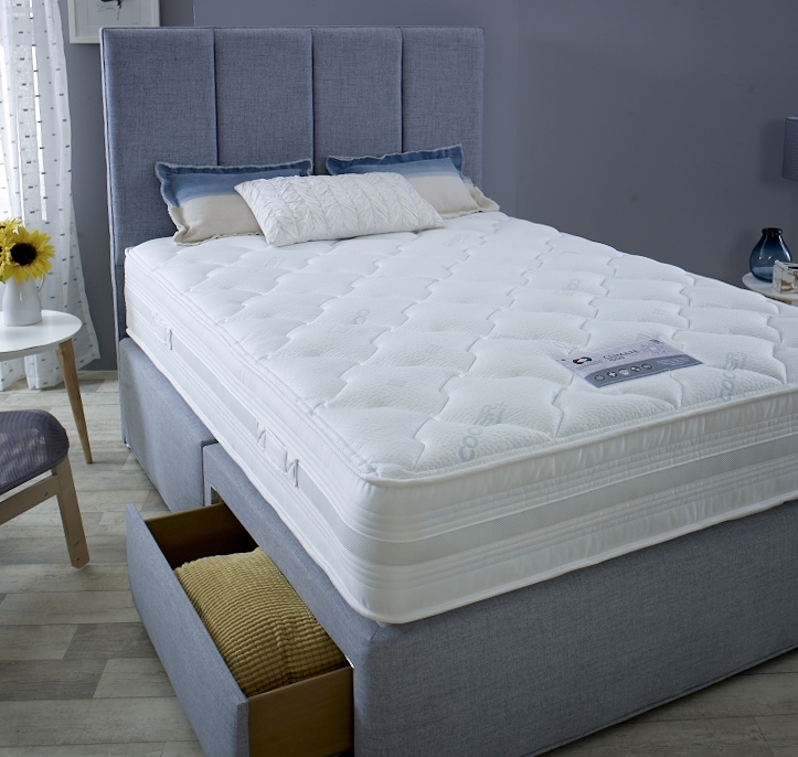 Product photograph of Dura Beds Climate Control 1000 Pocket Spring Platform Top Divan Bed from Choice Furniture Superstore.