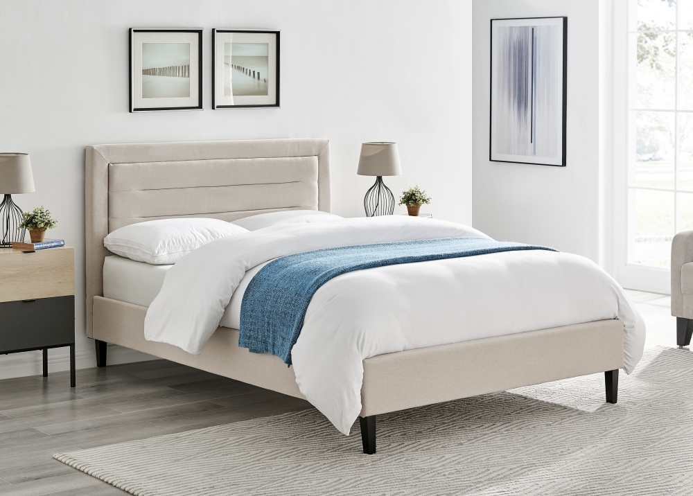 Product photograph of Limelight Picasso Biscuit Fabric Bed - Sizes Available from Choice Furniture Superstore.