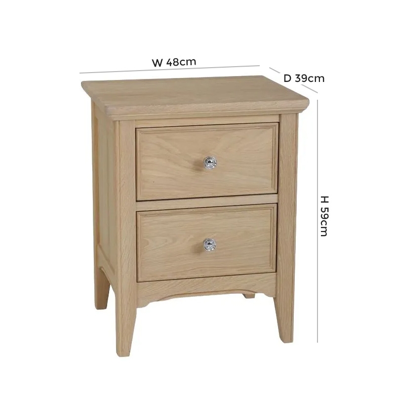 Product photograph of Tch New England Oak Bedside Cabinet from Choice Furniture Superstore.