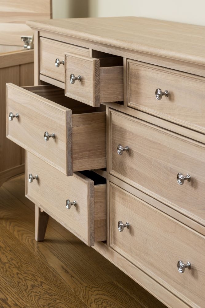 Product photograph of Tch New England Oak 4 3 Drawer Chest from Choice Furniture Superstore.