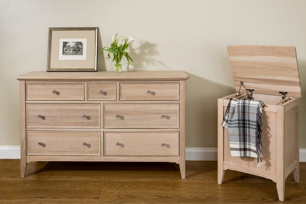 Product photograph of Tch New England Oak Laundry Chest from Choice Furniture Superstore.