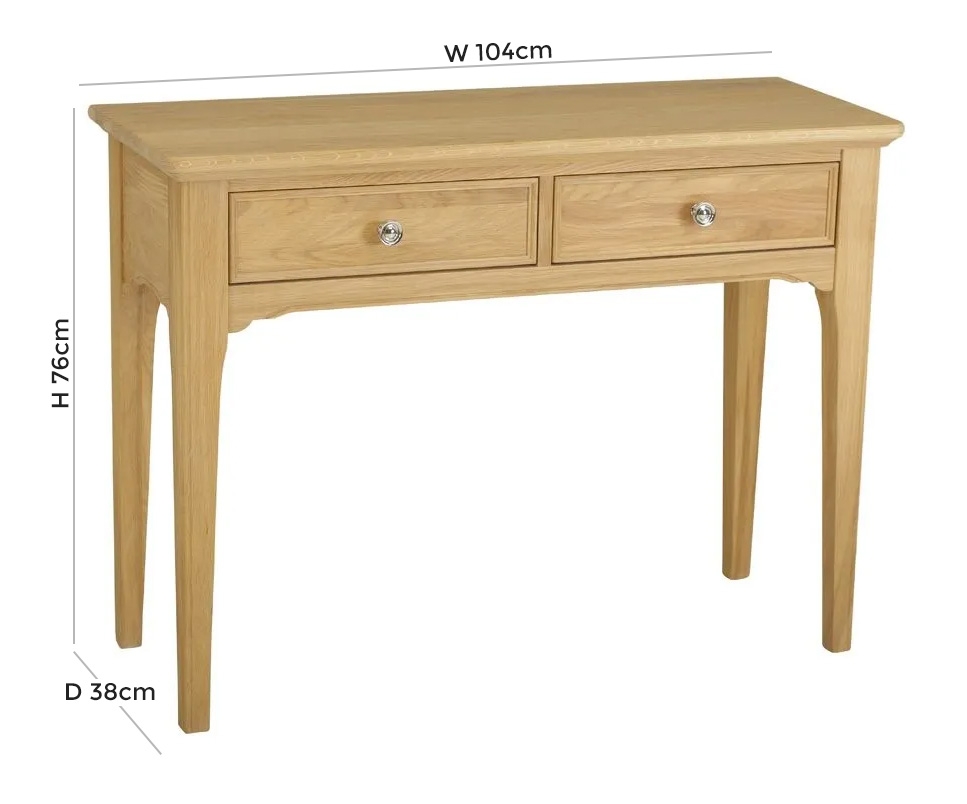 Product photograph of Tch New England Oak Console Table from Choice Furniture Superstore.