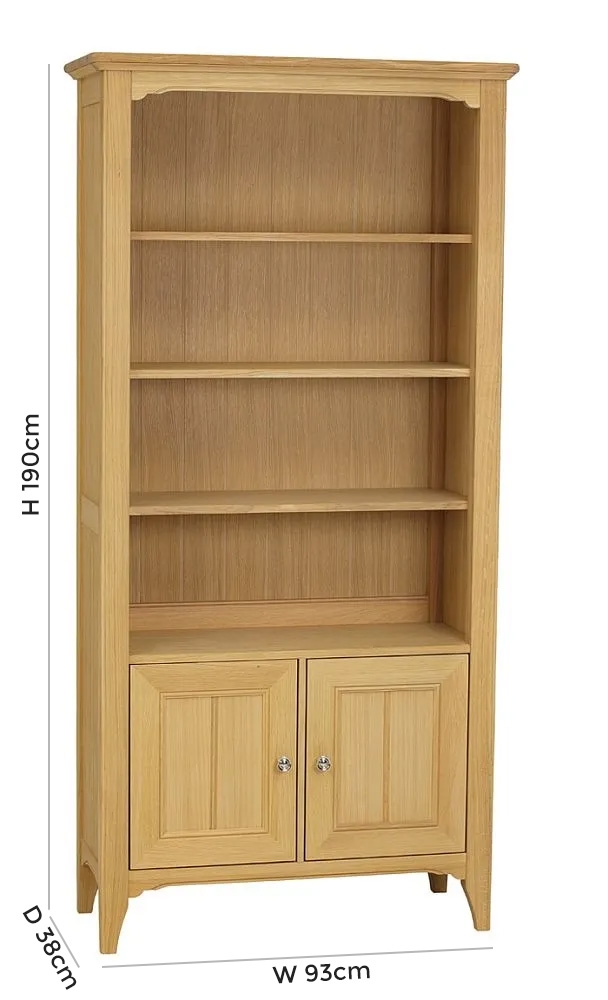 Product photograph of Tch New England Oak Large Bookcase from Choice Furniture Superstore.