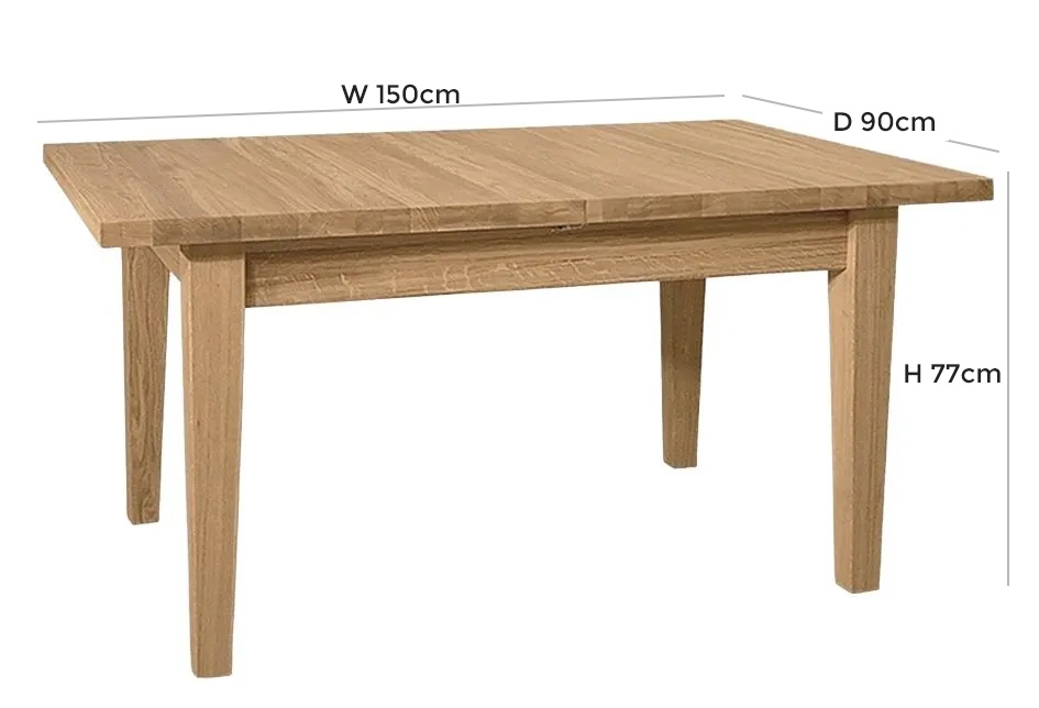Product photograph of Tch Windsor Oak 2 Leaf Extending Dining Table from Choice Furniture Superstore.