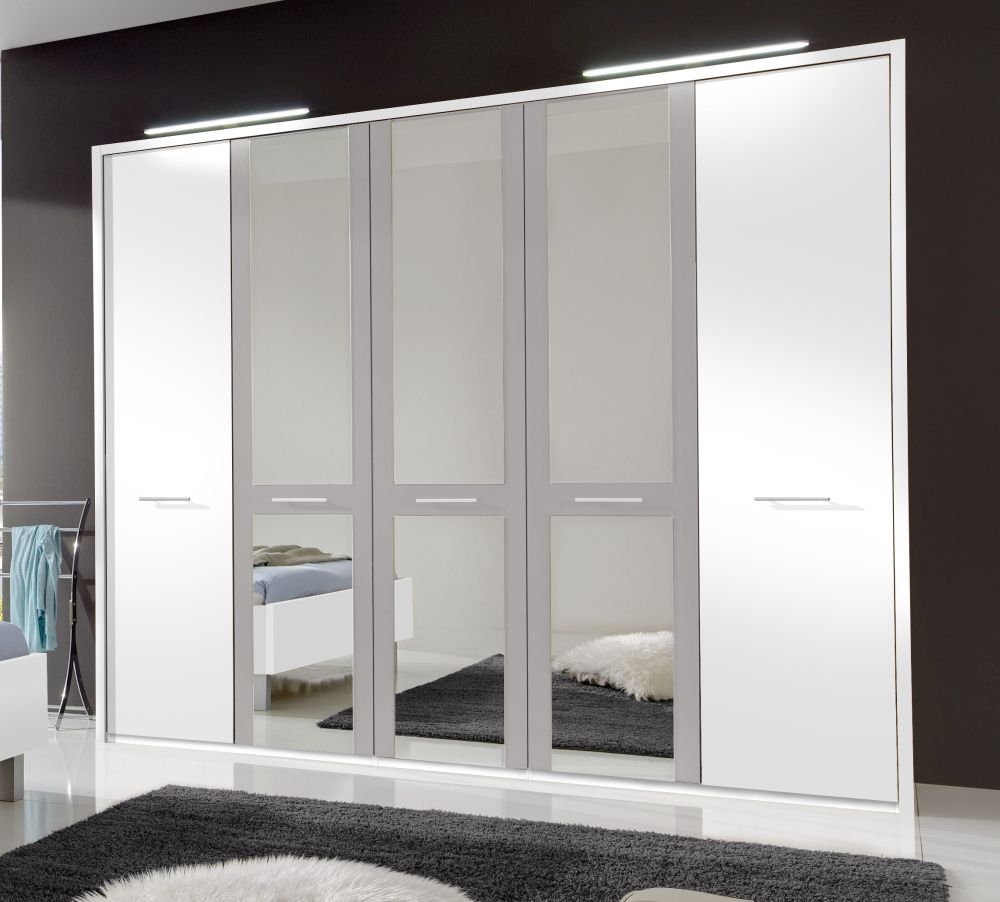 Product photograph of Wiemann Portland Wardrobe With Crystal Mirror Front - Variation Available from Choice Furniture Superstore.