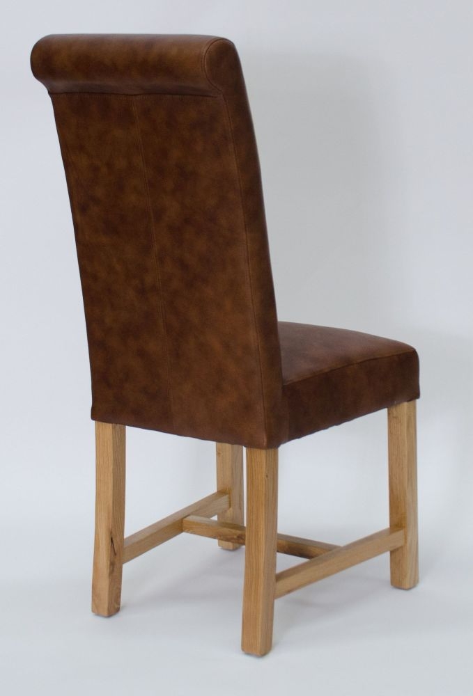 Product photograph of Homestyle Gb Henley Leather Dining Chair Sold In Pairs from Choice Furniture Superstore.
