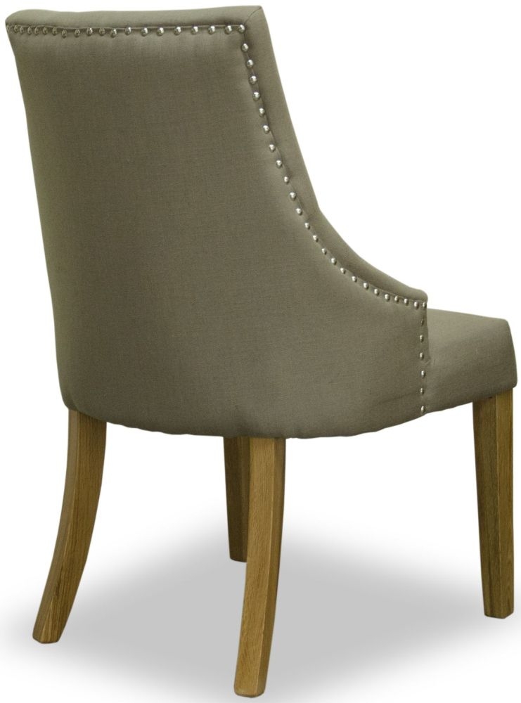Homestyle GB Windsor Comfort Tufted Studded Fabric Dining Chair (Sold in Pairs)