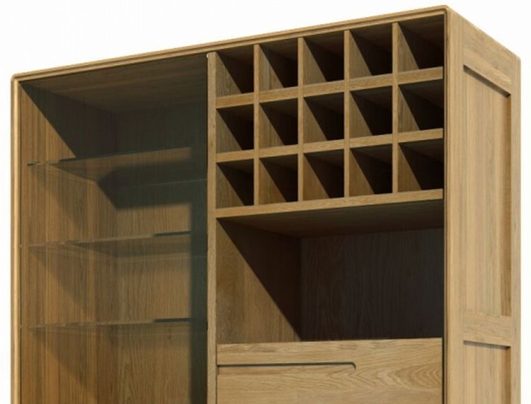 Product photograph of Homestyle Gb Scandic Oak Drinks Cabinet from Choice Furniture Superstore.