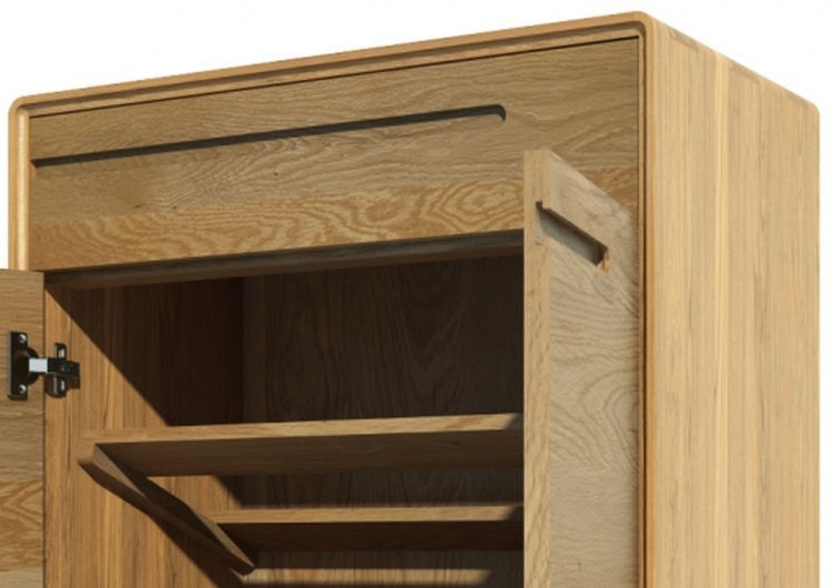 Product photograph of Homestyle Gb Scandic Oak Shoe Cabinet from Choice Furniture Superstore.