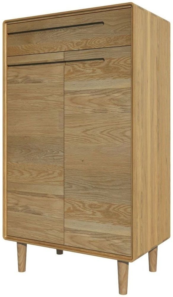 Product photograph of Homestyle Gb Scandic Oak Shoe Cabinet from Choice Furniture Superstore.