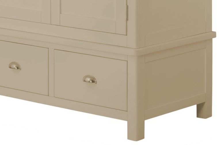 Product photograph of Portland Pebble Painted Gents Wardrobe from Choice Furniture Superstore.