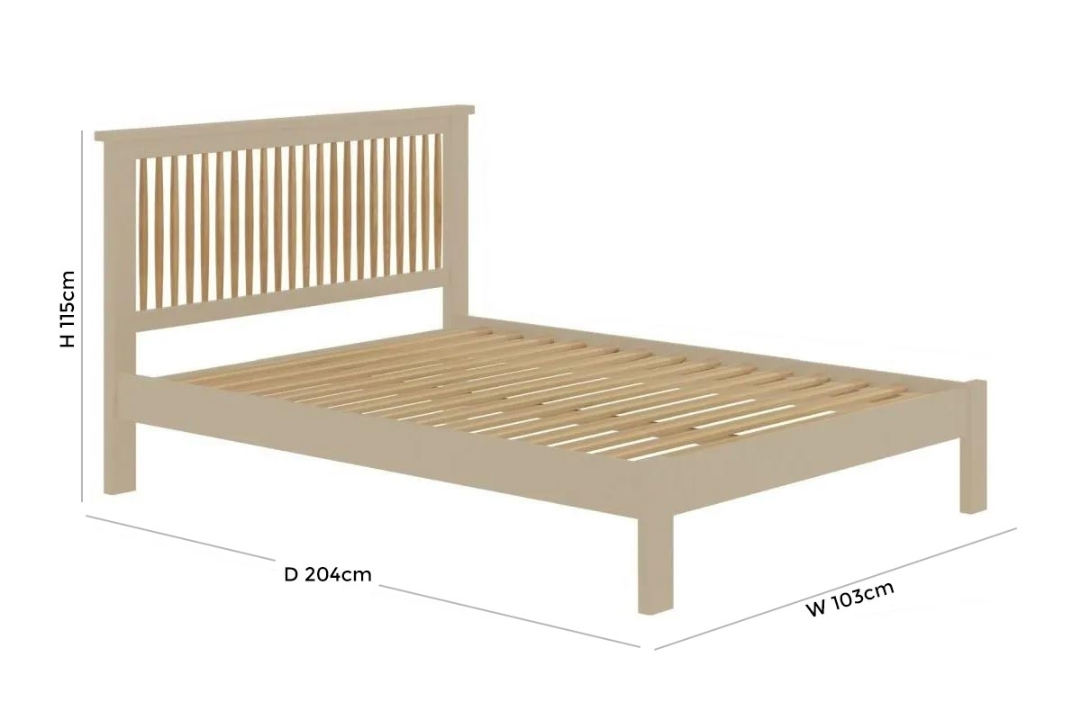 Product photograph of Portland Pebble Painted Bed - Comes In 3ft Single 4ft 6in Double And 5ft Queen Size Options from Choice Furniture Superstore.