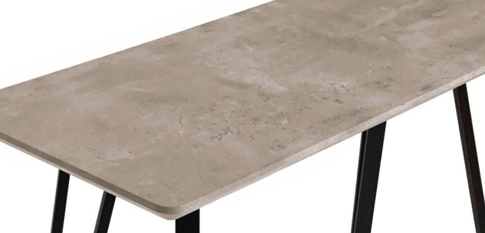 Product photograph of Tetro Concrete Effect Console Table from Choice Furniture Superstore.