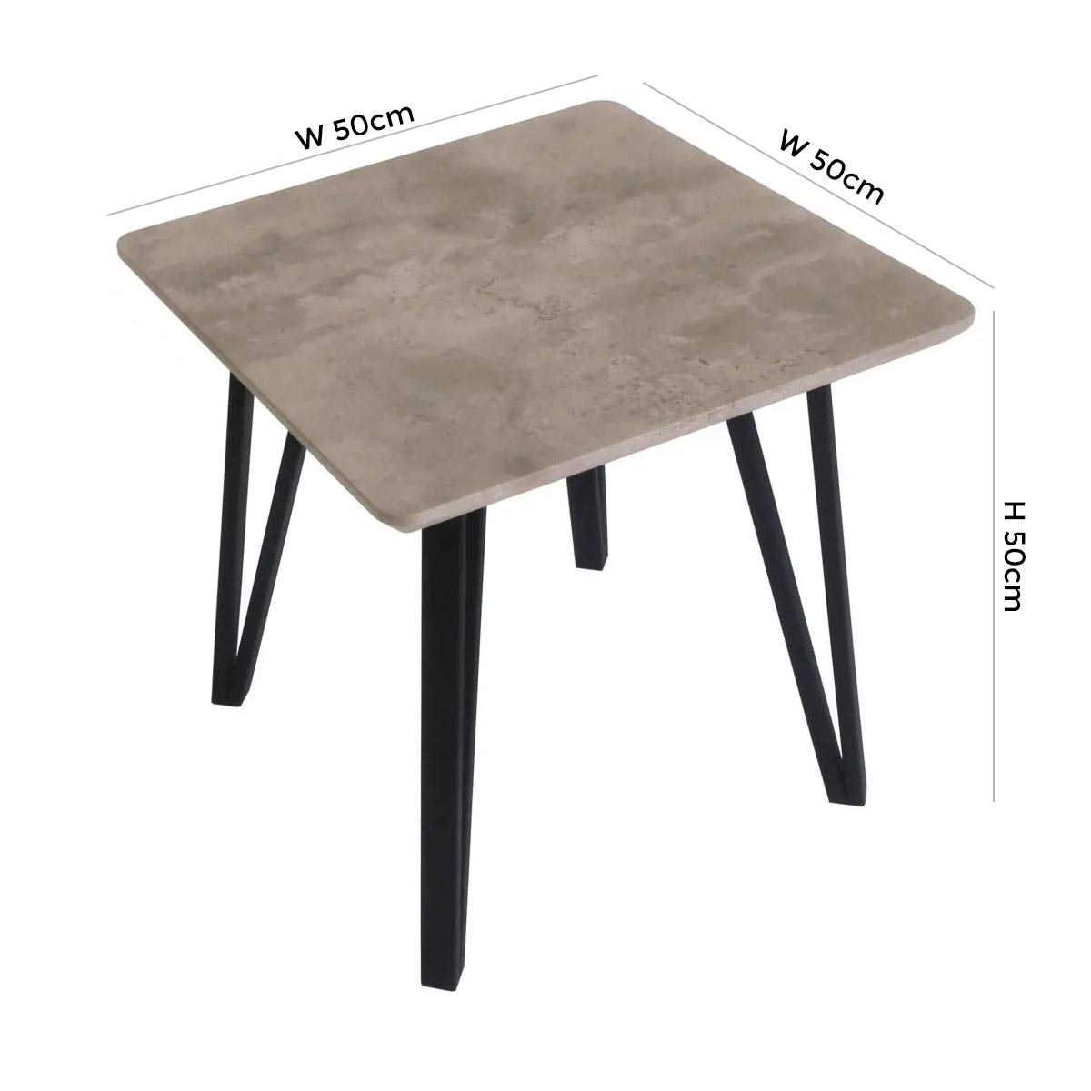 Product photograph of Tetro Concrete Effect Lamp Table from Choice Furniture Superstore.