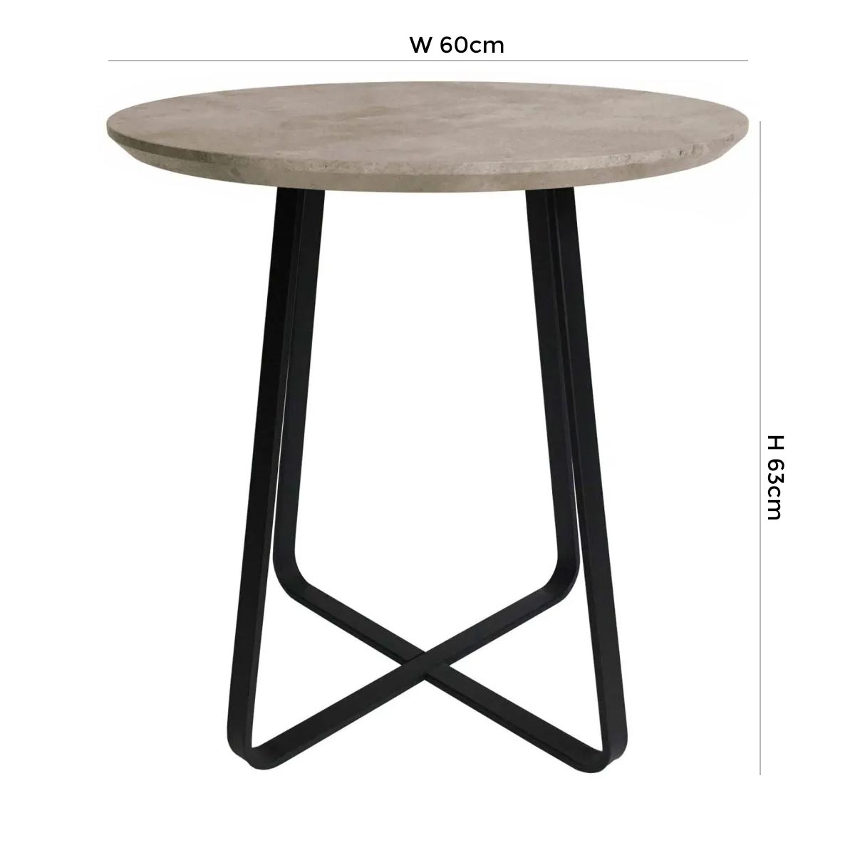 Product photograph of Tetro Concrete Effect Round Wine Table from Choice Furniture Superstore.